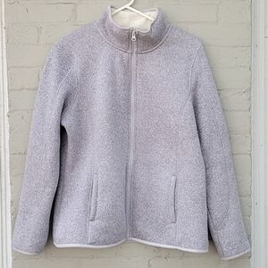 Swiss Tech Women's  Grey Fleece Lined Zip Front Jacket Size Lg 12-14